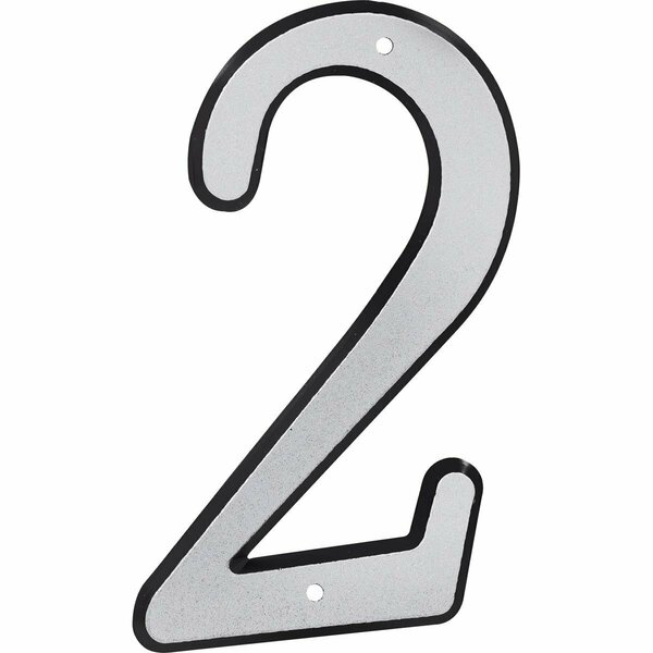 Ornatus Outdoors 4 in. Nail-On Reflective Plastic House Number - 2 OR3514192